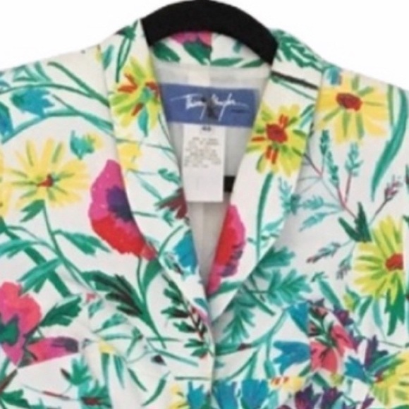 Vintage 90s: new Thierry Mugler 𑁍 Peplum Jacket Skirt Suit 𑁍 Floral Print 𑁍 - Picture 6 of 12